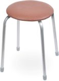Табурет Ника "Классика 2" на 4-х опорах круглое сиденье, коричневый
