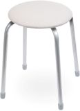 Табурет Ника "Классика 2" на 4-х опорах круглое сиденье, светло-серый
