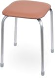 Табурет Ника "Классика 3" на 4-х опорах квадратное сиденье, коричневый